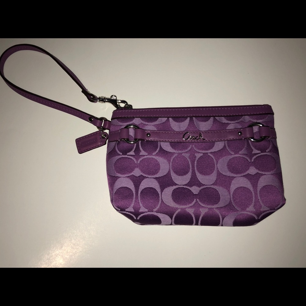 Purple Coach Wristlet